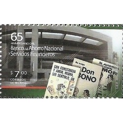 G)2015 MEXICO, FRONT BUILDING-CARDS, NATIONAL SAVINGS BANK AND FINANCIAL SERVICE