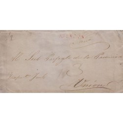 G)CIRCA 1790 PERU, AREQUIPA RED CANC., CIRCULATED COVER TO UNION, SEALED ON THE 