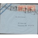 O) 1953 ARGENTINA, OIL WELL ON THE SEA, COVER TO SOLVAY-UNITED STATES, F