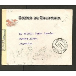 O) 1942 COLOMBIA, COFFEE, COVER TO ARGENTINA, XF.-