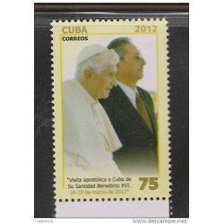 rT)2012 CARIBE, VISIT OF POPE BENEDICT XVI TO THE ISLAND, 1 V, MNH
