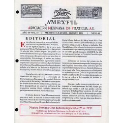 G)1993 MEXICO, AMEXFIL MAGAZINE, SPECIALIZED IN MEXICAN STAMPS, YEAR 11 VOL. 11-