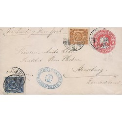 G)1901 MEXICO, COAT OF ARMS, EAGLE 3CTS & 5 CTS.-EAGLE 2 CTS. POSTAL STATIONARY,