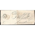 E)1848 FRANCE, MARITIME MAIL, PARIS TO LONDON WITH TRANSIT MARKS, F 