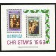 E)1969 DOMINICA, RELIGION, CHRISTMAS, NATIVITY, PAINTINGS, SOUVENIR SHEET, MNH 