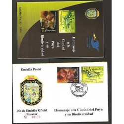 O)2006 ECUADOR, PUYO-COAT, GRASSHOPPER, DESMODUS, BIODIVERSITY, FDC XF