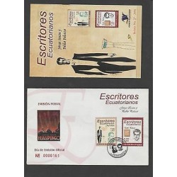 O) 2006 ECUADOR, WRITERS ECUATORIANOS JORGE ICAZA, PABLO PALACIO, FDC XF