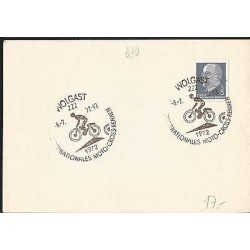 E)1972 GERMANY, BICYCLE, FANCY CANCE,. MARCOPHILIA