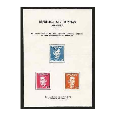 E)1944 PHILIPPINES, THE BIRTH OF PATRIOTIC SPIRIT, RIZAL, BURGOS, BANINI