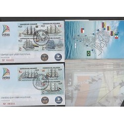 O) 2014 ECUADOR, CANDLES, SHIPS, WINDS THAT UNITES NATIONS, FDC XF