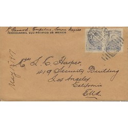 G)1917 MEXICO, PAIR OF 5 CENTS, OPA, FERROCARRIL SUC. PACIFICO DE MEXICO CIRCULA