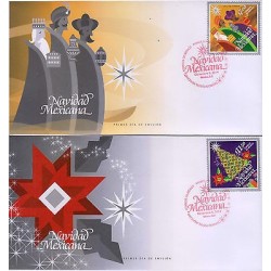 G)2014 MEXICO, THE 3 KINGS-GIFTS-BETHLEHEM STAR, NOCHE BUENA FLOWER-CHRISTMAS TR