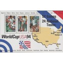 O) 1994 UNITED STATES , WORLD CUP FOOTBALL, MAP, SOUVENIR MNH