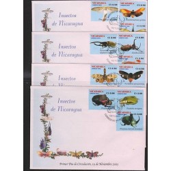 RO) 2003 NICARAGUA, INSECTS, SET FDC, XF.