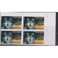 O) 2011 CARIBE, IMPERFORATED, PLACENTAL MAMMAL CANIS LUPUS - GREY WOLF, MNH
