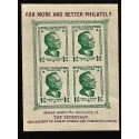 E)1944 PHILIPPINES, FOR MORE AND BETTER PHILATELY, MANUEL L. QUEZON, IMPERFORATE