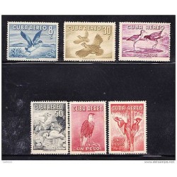 rT)1956,CARIBE,SET(6),BIRDS, EDI 665-670,MNH,TONING DOTS,PERF.12 ½
