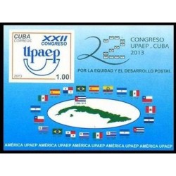 O) 2013 CARIBE, XXII CONGRESS UPAEP, FLAG, MAP, MNH