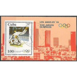 O)1983 CARIBE,SUMMER OLYMPICS GAMES, LOS ANGELES-JUDO, SOUVENIR CTO MNH PER