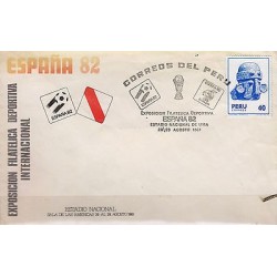 G)1981 PERU, WORLD SOCCER CHAMPIONSHIP SPAIN 82-NARANJITO MASCOT-TROPHY, CARVED 