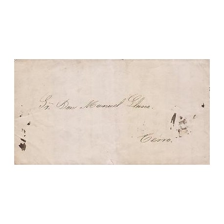 G)1845 PERU, CIRCULATED CoMPLETE LETTER FROM LIMA TO CERRO, XF