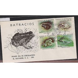 O) 1991 EL SALVADOR, FROG, SMILISCA BAUDINII, PLECTROHYLA, ELEUTHERODACTYLUS, AG