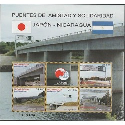 O) 2001 NICARAGUA, BRIDGES, SOUVENIR MNH