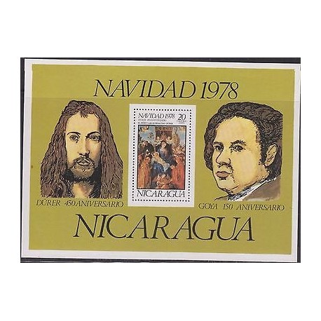 E) 1978 NICARAGUA, DÜRER 450 ANNIVERSARY – GOYA 150 ANNIVERSARY