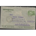 O) 1937 URUGUAY, PEGASUS 62 CENTS GREEN,AIRMAIL TO GERMANY