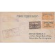 G)1929 PANAMA, AGENCIA POSTAL DE COLON PRIMER VUELO COLON-ARGENTINA PURPLE BOX, 