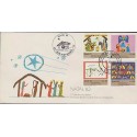 O) 1982 BRAZIL, CHRISTMAS, A HORSE TO BELEN, ANGELS, PAINTING, SLIGHT TONED, FDC