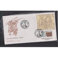 o) 1997 BRAZIL, INDIAN CULTURE, WEAPONS, FDC XF