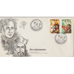 O) 1984 BRAZIL, DISCOVERY OF AMERICA, CHRISTOPHER COLUMBUS, FLAG, FDC XF