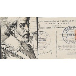 O) 1941 BRAZIL, POSTAL CARD, LANDOWNER OMBUDSMAN 1641 KING AMADOR BUENO, TO BELE