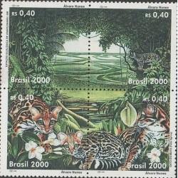 O) 2000 BRAZIL, WILD ANIMALS, TREE, ENVIRONMENT PROTECTION, MNH