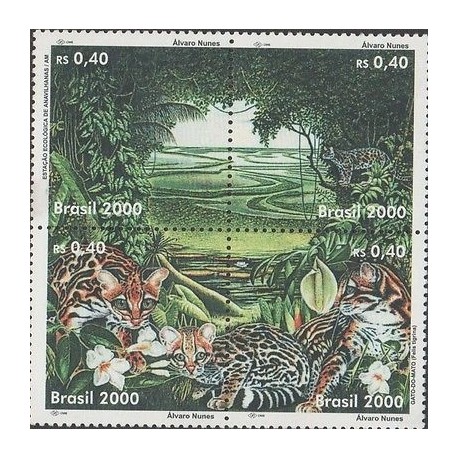 O) 2000 BRAZIL, WILD ANIMALS, TREE, ENVIRONMENT PROTECTION, MNH