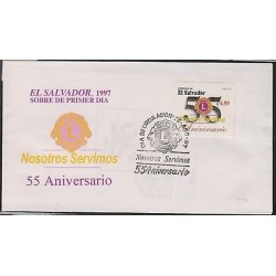 O) 1997 EL SALVADOR, LIONS CLUB, 55TH ANNIVERSARY, FDC XF