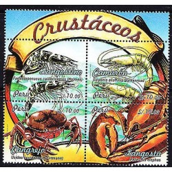 RB)2009,PERU, PERUVIAN CRUSTACEANS, CRABS, LANGOSTA, LANGOSTINO, CAMARON,S/S,MNH