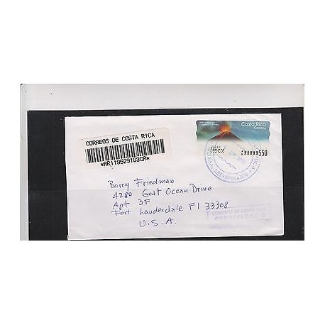 O) 2006 COSTA RICA, VOLCANOE, SEAL HOMELESS BRANCH, COVER TO USA - UNITED STATES