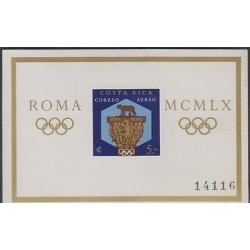 E)1960 COSTA RICA, GAMES OF THE XVII OLYMPIAD, ROME-MCMLX, SUMMER OLYMPICS, AIR 