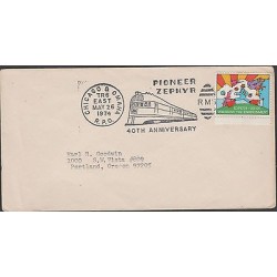 RO)1974 UNITED STATES- CHICAGO, TRAIN-PIONER ZEPHYR, PRESERVE THE ENVIRONMENT, F