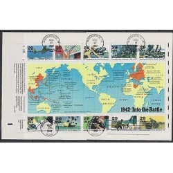 O) 1992 UNITED STATES - USA, 1942 INTO THE BATTLE, MAP, FDC XF