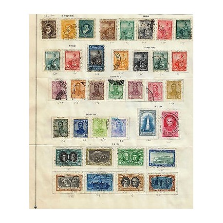 G)1892-1910 ARGENTINA, NICE LOT OF 36 CLASSIC FROM 1892 TO 1910, SOME CANCELLED 