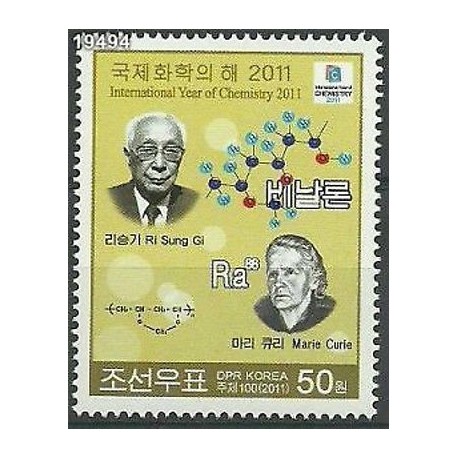RT)2011 KOREA, INTERNATIONAL YEAR OF CHEMISTRY,MNH