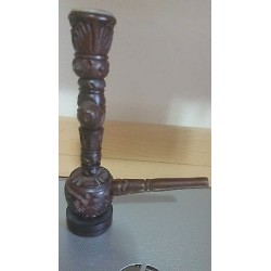 O) KOREA, ANCIENT KOREAN PIPE IN FINE WOOD AND MARBLE INSIDE, 16 CMS HIGH - 20 G