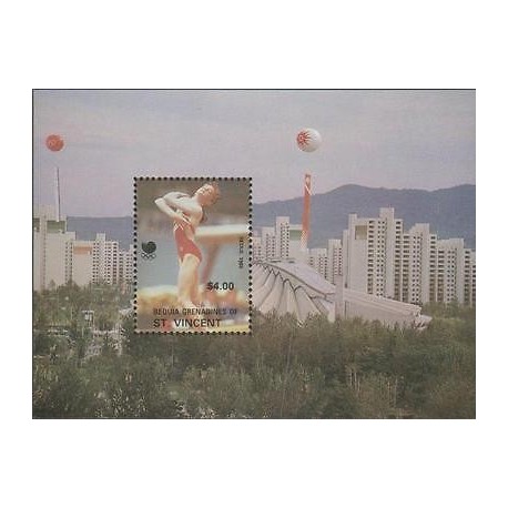 O) 1988 ST VINCENT, OLYMPIC GAMES SEOUL- SOUTH KOREA, ARTISTIC GYMNASTICS. SOUVE