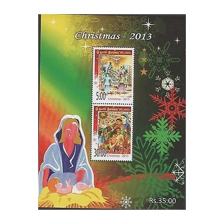 o) 2013 SRI LANKA, CHRISTMAS, SOUVENIR MNH