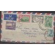 O) 1956 FIJI, SAILBOAT, KING AND QUEEN, COVER TO SPAIN, XF
