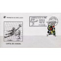 G)1982 SPAIN, WORLD CUP SPAIN 1982, GOALIE STOPPING A BALL-MIRO PAINTING, FDC, X