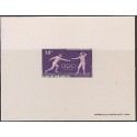 E)1968 NIGER, FENCING, PROOF, MEXICO OLYMPICS, SOUVENIR SHEET, MNH 